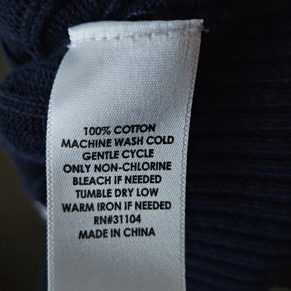 Kim Rogers Navy and Gray Striped Sweater - Picture 3 of 3